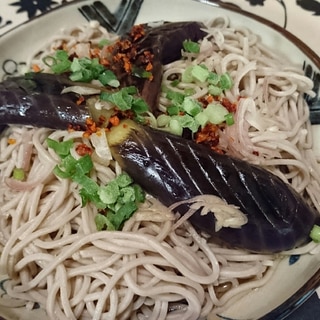 夏を感じる！焼きナスの冷やしそば